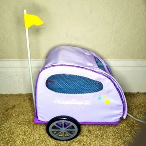 Purple American Girl Bike Pet carrier trailer